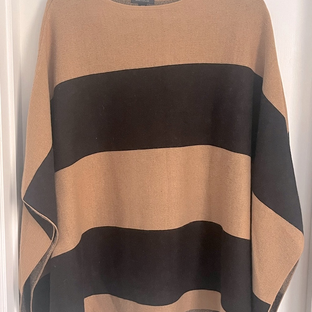 Ann Taylor poncho style crew neck sweater